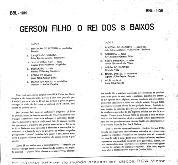 Gerson Filho - O rei do 8 Baixos - verso