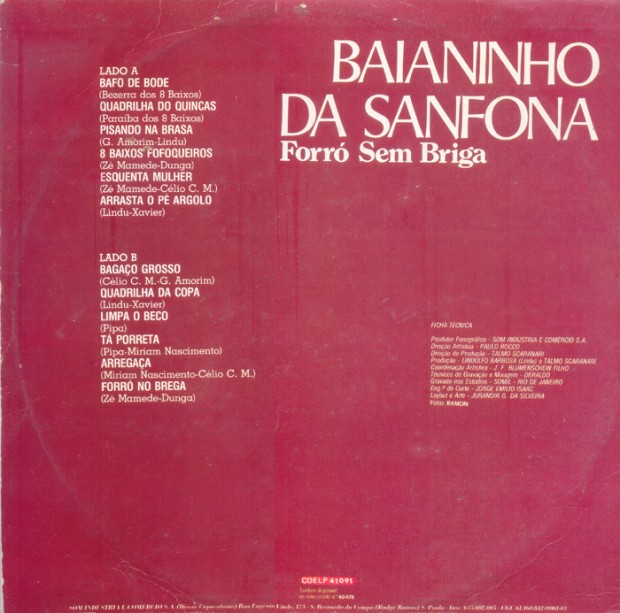 Baianinho da Sanfona - Vol. verso 700