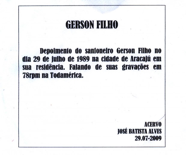 Entrebista Gerson Filho - Verso