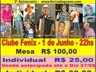 III NOITE DO FORRO ALAGOANO