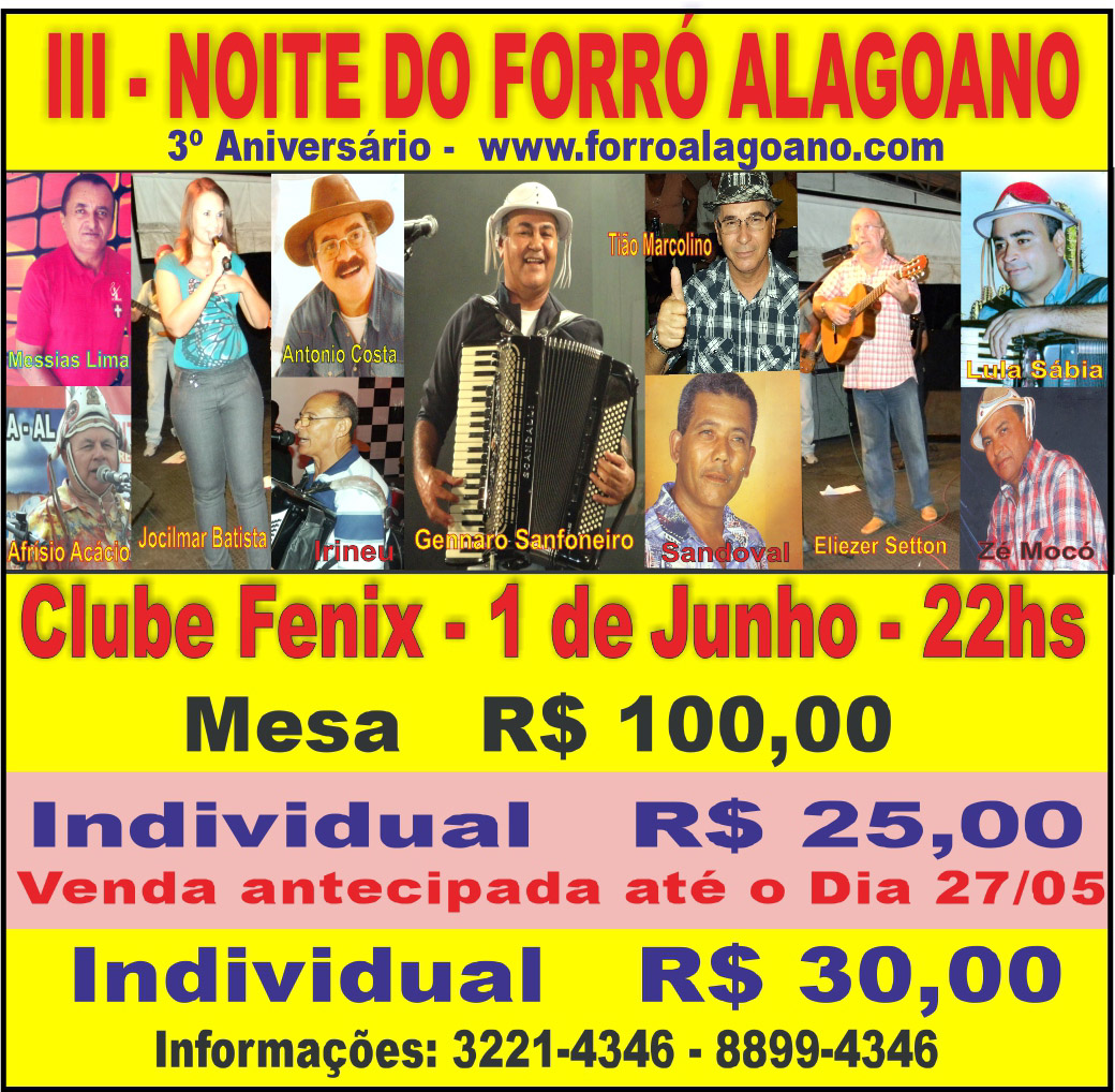 III NOITE DO FORRO ALAGOANO