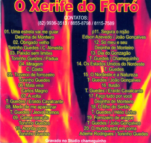 Toninho Guedes - O Xerife do Forró - verso