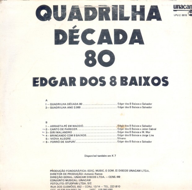 Edgar dos n8 baixos verso