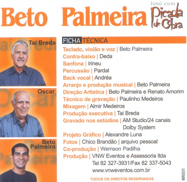 Beto Palmeira - Encarte