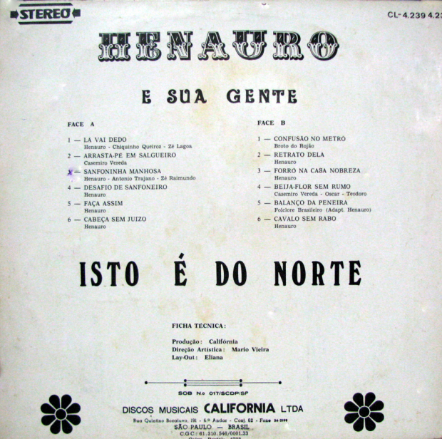 Henauro - Isto é do norte - verso