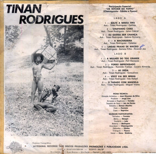 Tinan Rodrigues - Ai Deda - verso