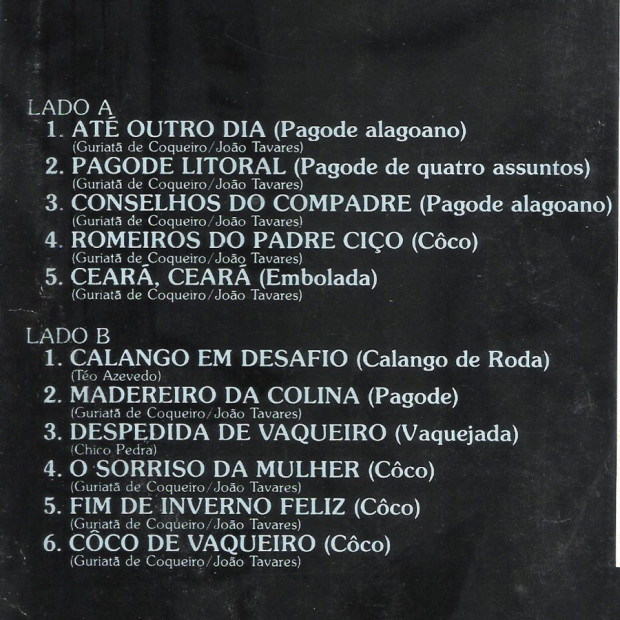 Guriatã de Coqueireo - João Tavares -  Romeiros do Padre Cicero - verso