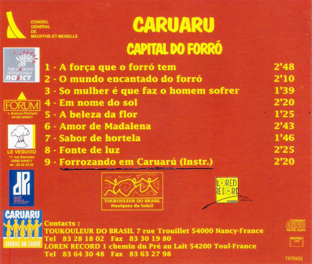 Jacinto Silva - Caruaru Capital do Forro - Capa Verso