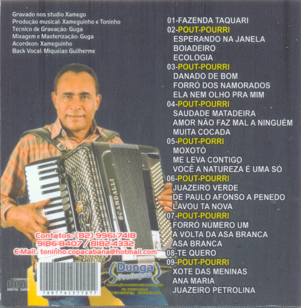 Toninho Copacaba - Homenqgem a Clemilda - verso