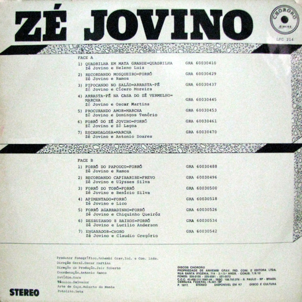 Ze Jovino - Desbuiando 8 Baixos - Capa Verso