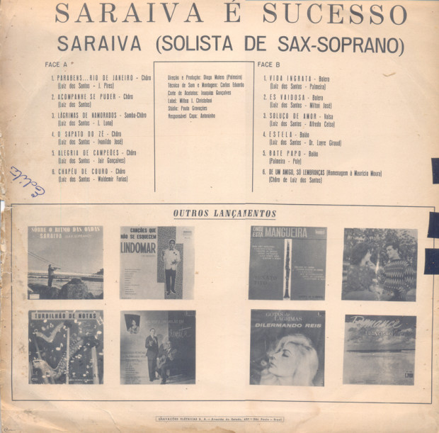 Saraiva é o Sucesso - capa verso