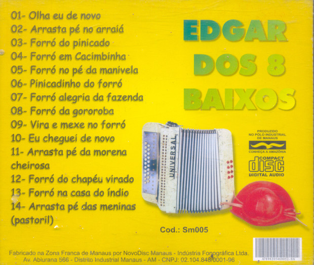 Edgar dos 8 Baixos - Olha Eu de Novo - verso