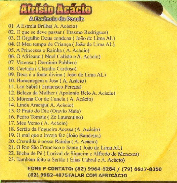 Afrísio Acácio - Essencia da Poesia -verso