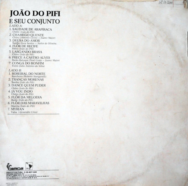 João do Pife e seu Conjunto- capa verso