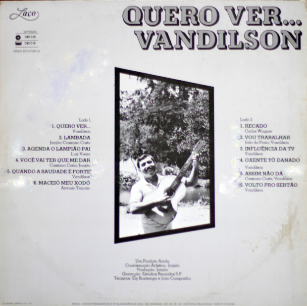 Vandilson – Quero Ver - capa verso