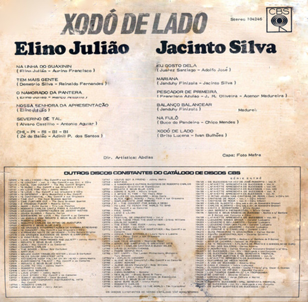 Elino Julião e Jacinto Silva - Xodo de Lado - Verso