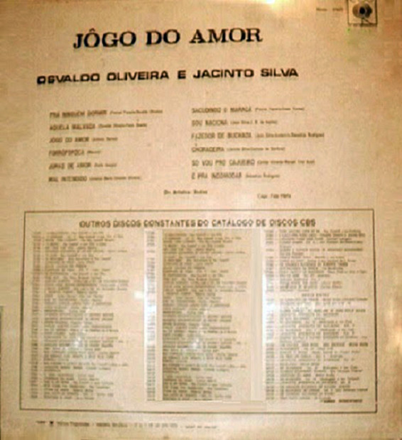 Osvaldo de Oliveira e Jacinto Silva - Jogo do Amor - capa verso