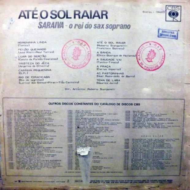 Saraiva - Até o Sol Raiar - verso