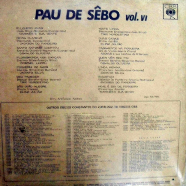 Coletâne - Pau de Sebo - Vol 6 - verso