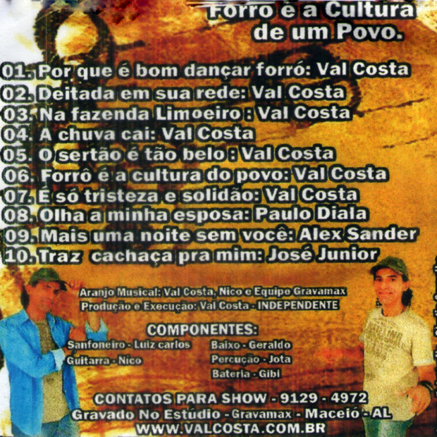 Val Costa - Forró é a Cultura de um Povo - Verso